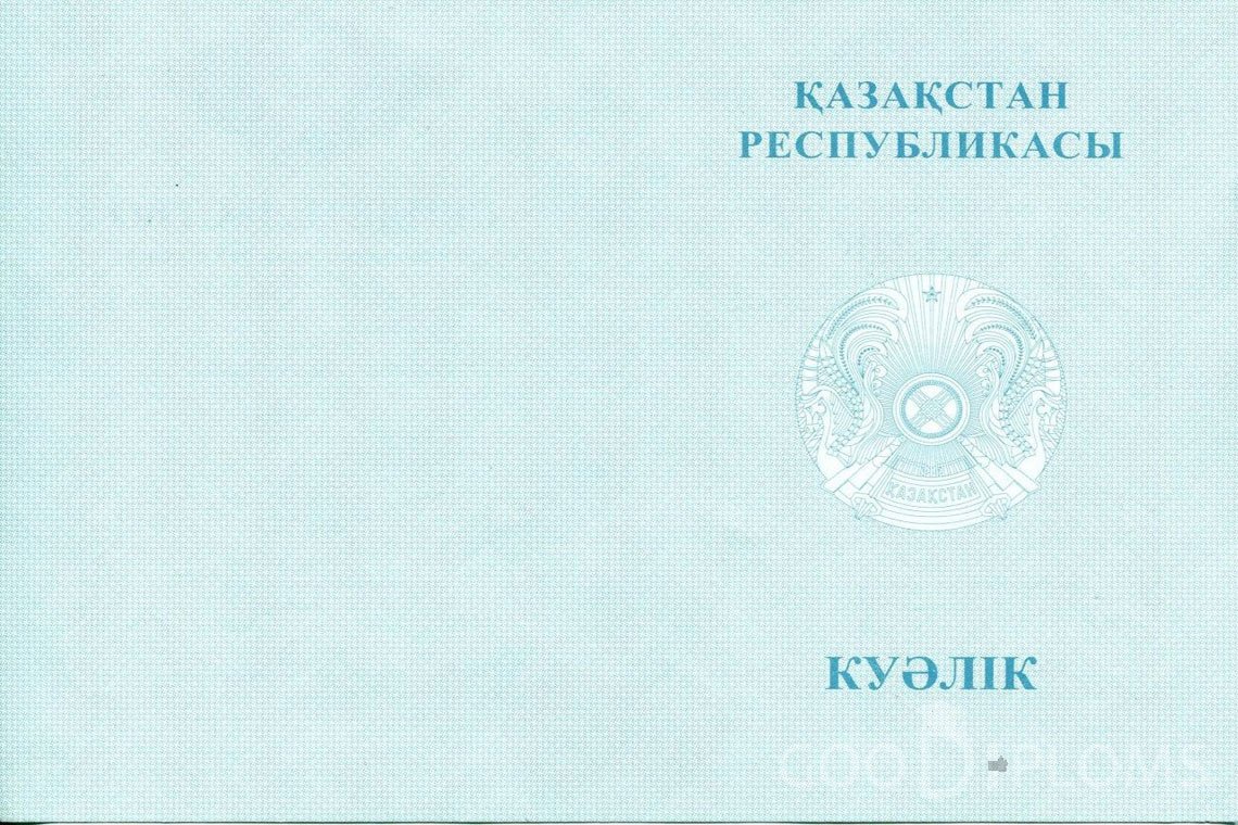 Казахский аттестат за 9 класс - Обратная сторона- Владивосток